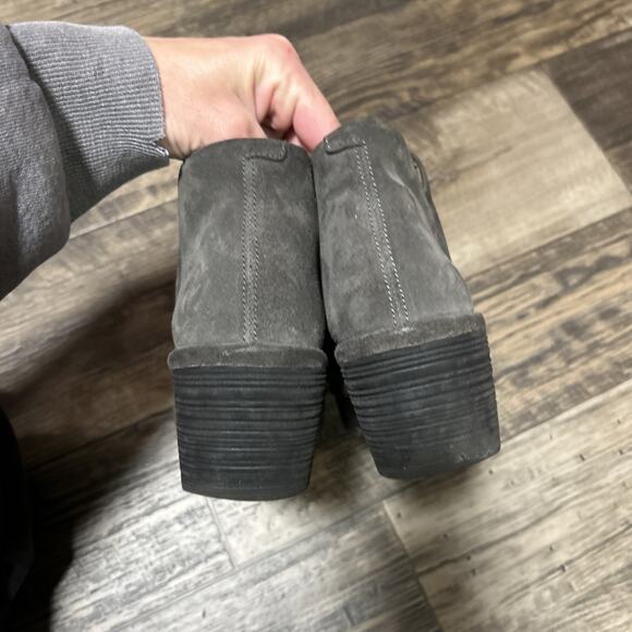 Fly London 39 Size 8 8.5 US Graphite Gray Yip Zip Leather Wedge Ankle Boots - Picture 3 of 11